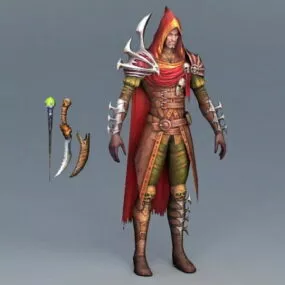 Hooded Rogue Shadow Assassin 3d model