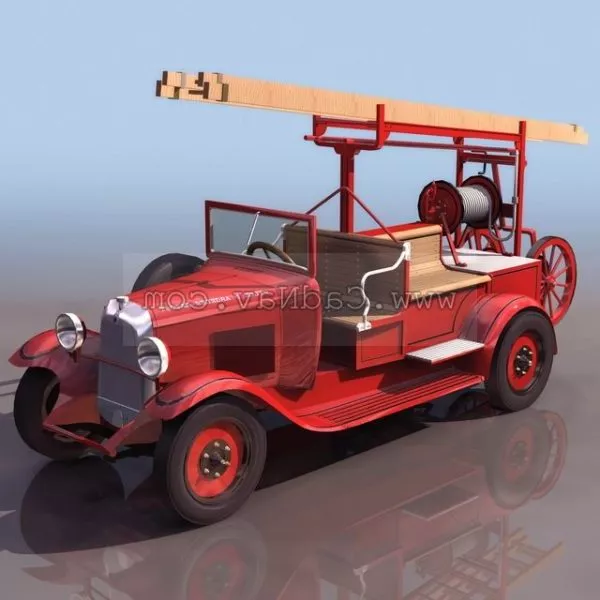 Hook And Ladder Vintage Truck 3d model Hook And Ladder Vintage Truck 3d model