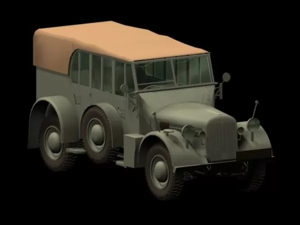 Horch 108 Military Staff Car 3d model Horch 108 Military Staff Car 3d model