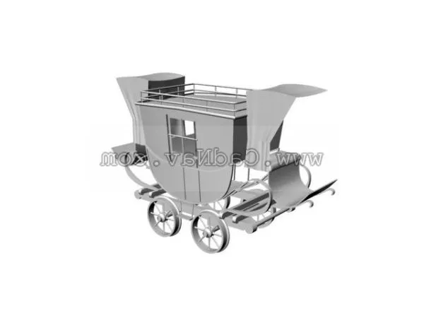 Horse Rail Wagon 3d model Horse Rail Wagon 3d model