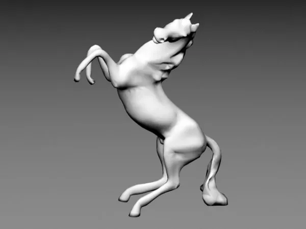 White Horse With Saddle 3d model