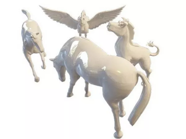 Decoration Horse Statues 3d model Decoration Horse Statues 3d model