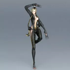 Hot Female Ninja 3d model