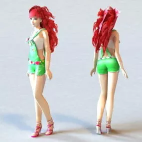 Hot Summer Girl 3d model