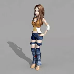 Hot Hipster Girl 3d model