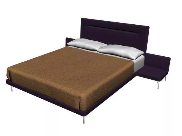 Hotel Double Bed 3d model Hotel Double Bed 3d model