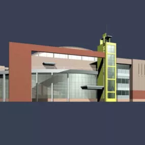 Hotel-office Building 3d model