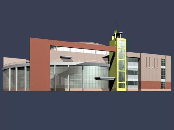 Hotel-office Building 3d model Hotel-office Building 3d model
