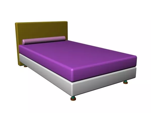 Hotel Twin Bed 3d model Hotel Twin Bed 3d model