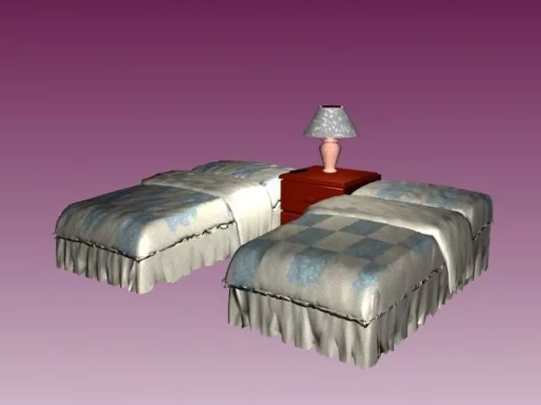 Nightstand With Drawer 3d model