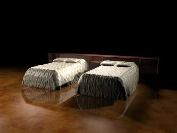 Nightstand Ash Wood With Drawer 3d model