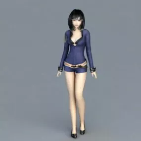 Hottest Police Woman 3d model