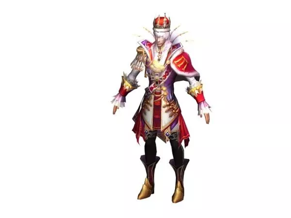 Human Male Mage Character 3d model Human Male Mage Character 3d model