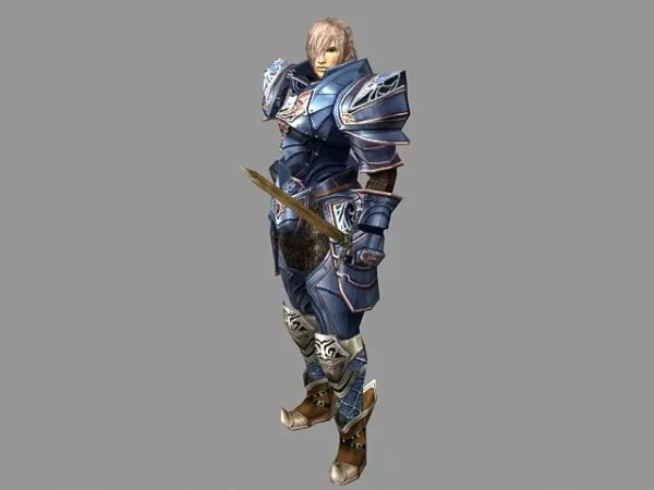 Human Warrior In Armor Character 3d model Human Warrior In Armor Character 3d model