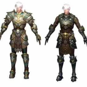 Human Warrior Man Character 3d model