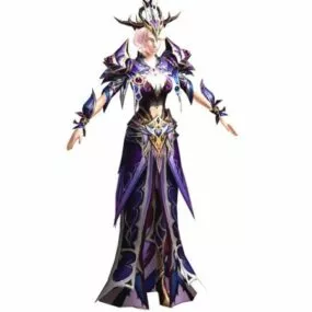 Human Woman Mage Character 3d model