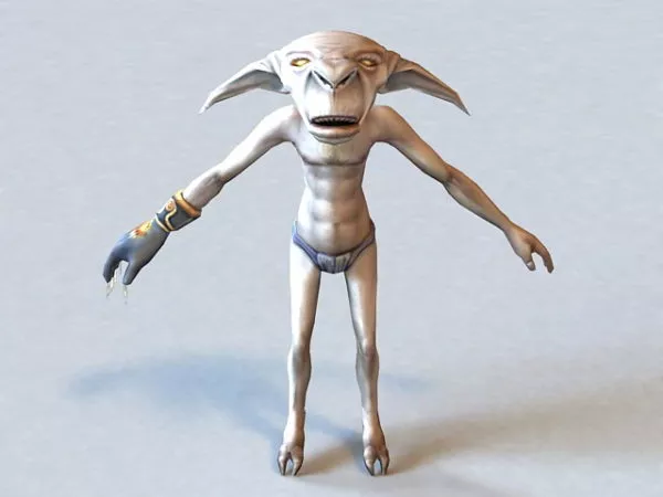 Humanoid Alien Character 3d model Humanoid Alien Character 3d model