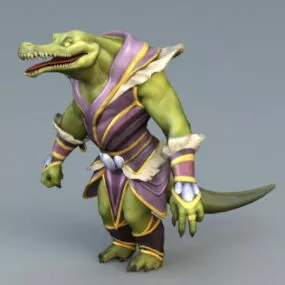 Humanoid Alligator 3d model