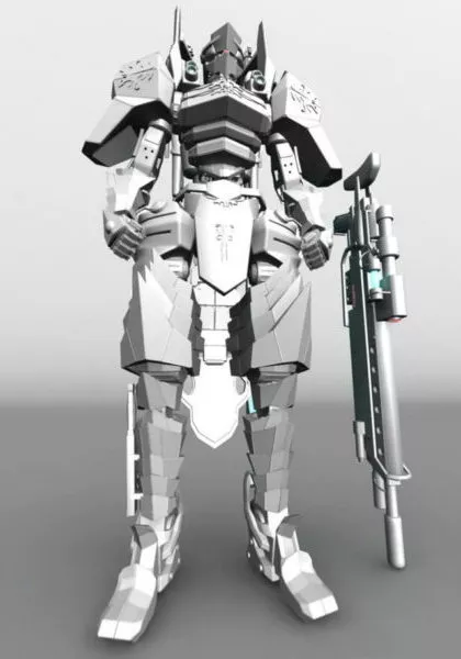 Humanoid Robot Game Character 3d model Humanoid Robot Game Character 3d model
