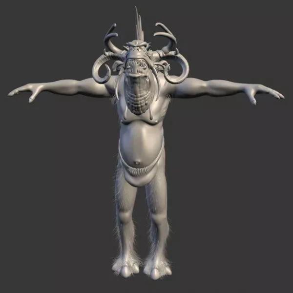 Monster Bull With Horn Game Character 3d model