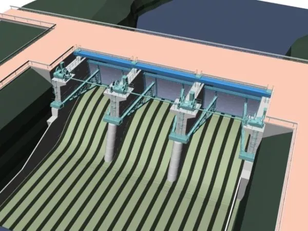 Hydraulic Building Dam 3d model Hydraulic Building Dam 3d model
