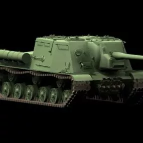 Isu-122 Heavy Self-propelled Gun 3d model