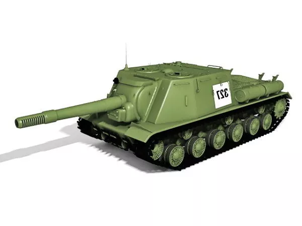 Isu-152 Soviet Multirole Tank Destroyer Weapon 3d model Isu-152 Soviet Multirole Tank Destroyer Weapon 3d model