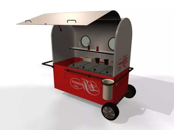 Wheels Shopping Cart 3d model