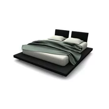 Ikea Black Platform Bed 3d model Ikea Black Platform Bed 3d model