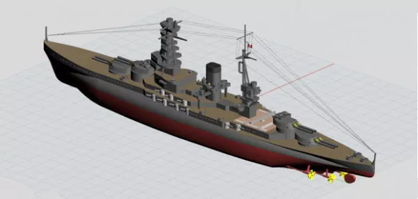 Battleship Bismarck 3d model