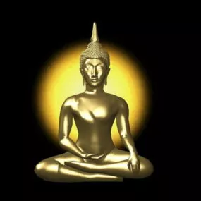 Indian Buddha Statue 3d model