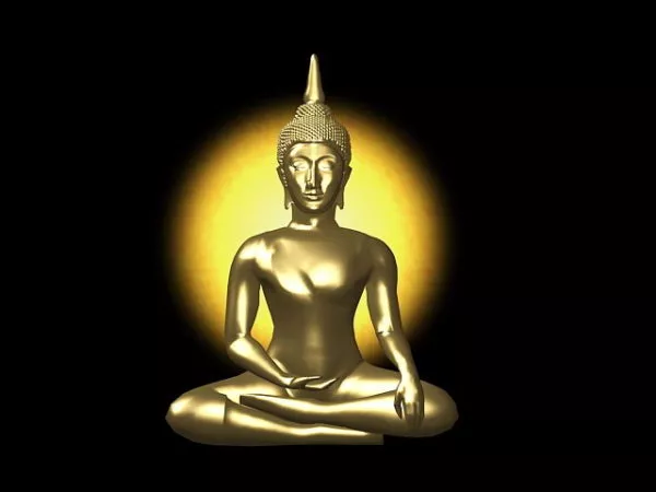 Indian Buddha Statue 3d model Indian Buddha Statue 3d model