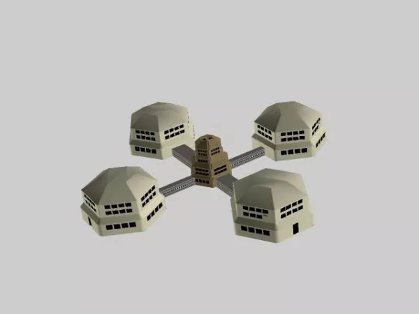 Industrial Building 3d model Industrial Building 3d model
