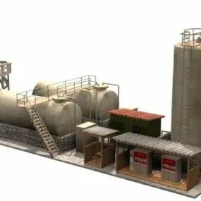 Industrial Diesel Pompstation 3d model
