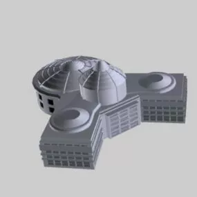 Industrial Factory Building 3d model