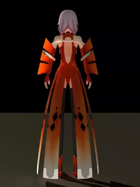 Lady Character On A Mattress 3d model