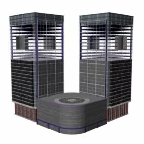 Integrated Commercial Building 3d model
