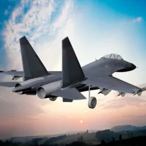 J-11 Chinese Jet Fighter 3d model