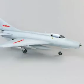 J-7 Fishcan Fighter Aircraft 3d model