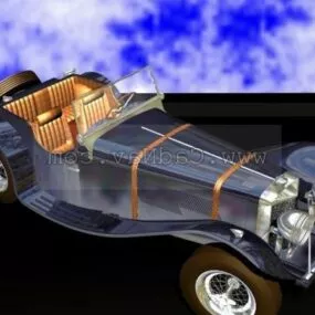 Car Jaguar Ss100 3d model
