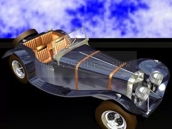 Car Jaguar Ss100 3d model Car Jaguar Ss100 3d model