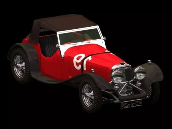 Jaguar Ss100 Roadster 3d model Jaguar Ss100 Roadster 3d model