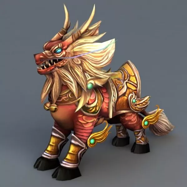 Japanese Mythical Creature Qilin 3d model Japanese Mythical Creature Qilin 3d model