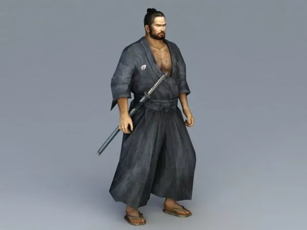 Japanese Ronin Warrior 3d model Japanese Ronin Warrior 3d model