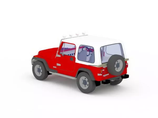 Wwii Jeep Car 3d model