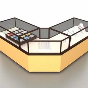 Jewelry Counter Display Cases 3d model