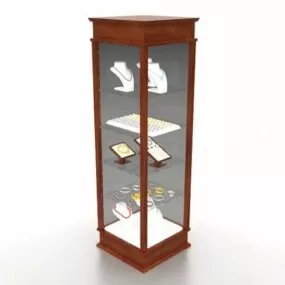 Jewelry Tower Display Case 3d model