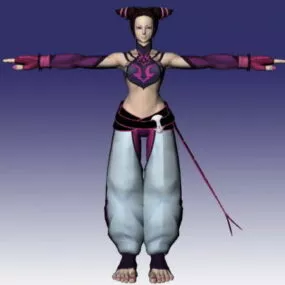 Juri In Street Fighter Character 3d model