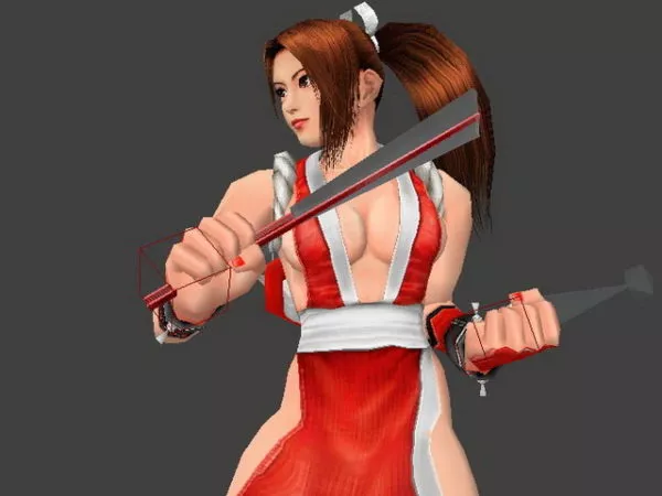 Girl Character With Post Package 3d model
