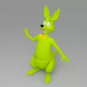 Kangaroo Cartoon 3d model